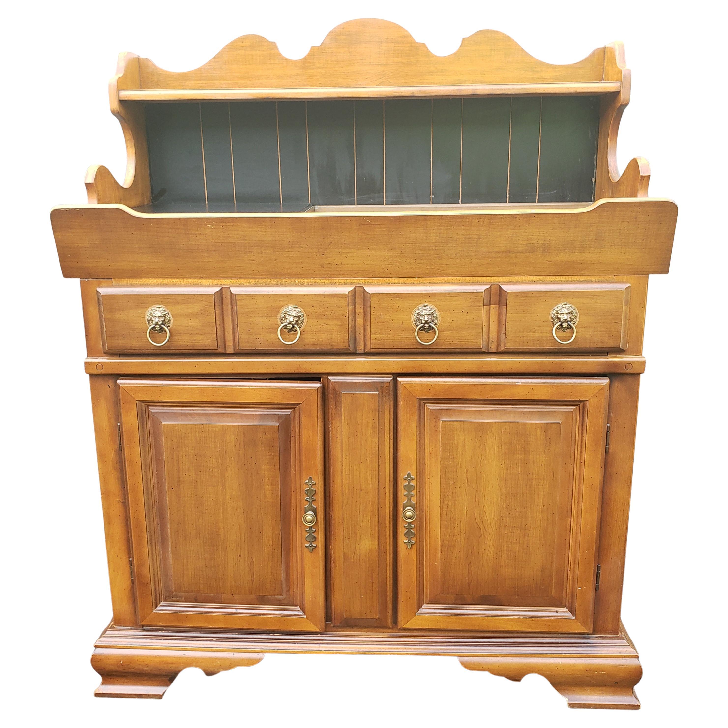 Vintage Bassett Maple Dry Sink Cabinet with Copper Lined Basin For Sale