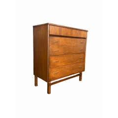 Vintage Bassett Mid Century Modern 4 Drawer Dresser Cabinet Storage