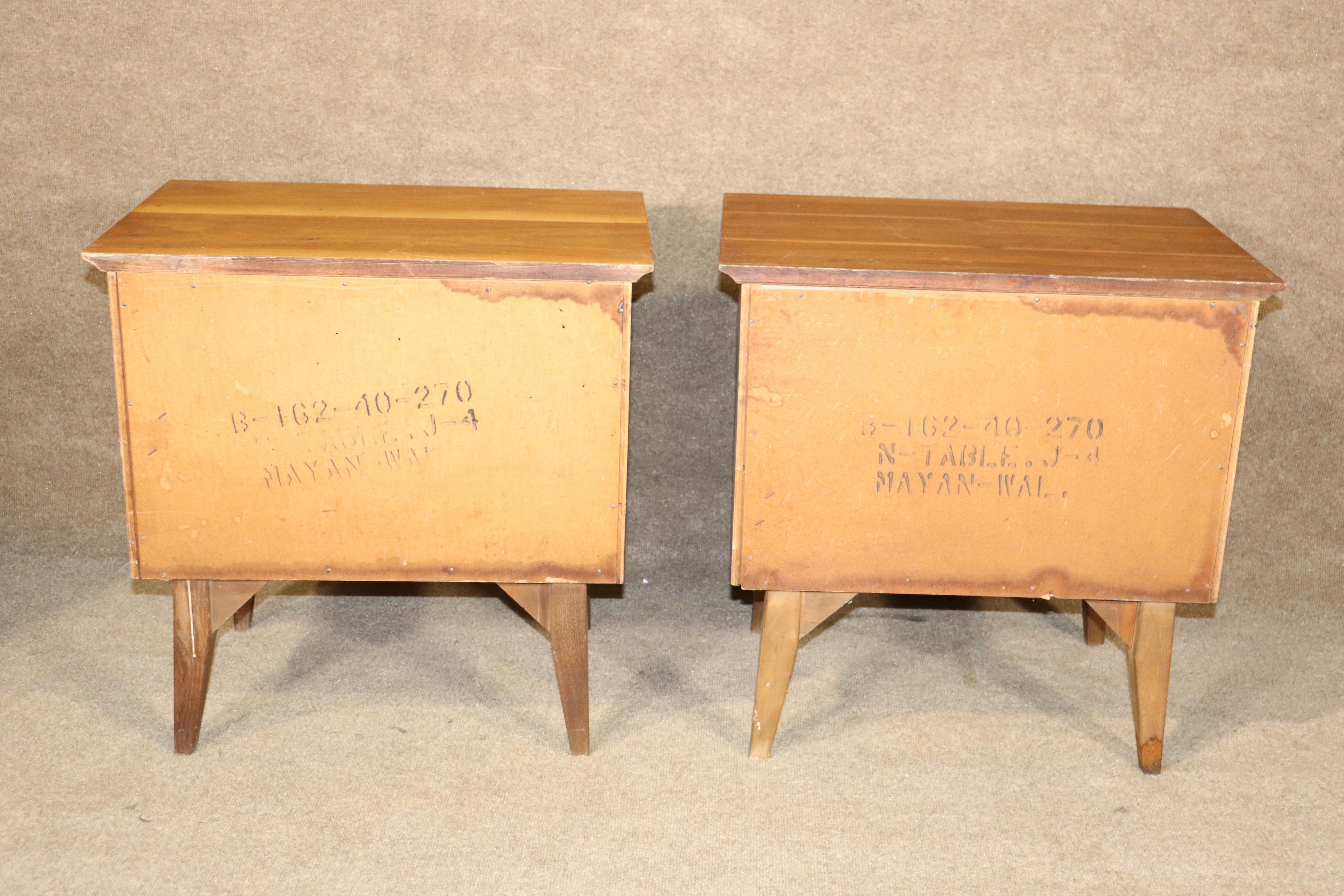 Walnut Vintage Bassett Side Tables