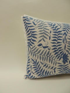 Vintage Batik Blue and White Bolster Decorative Pillow