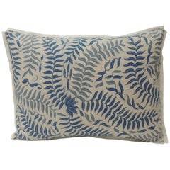 Vintage Batik Blue and White Bolster Decorative Pillow