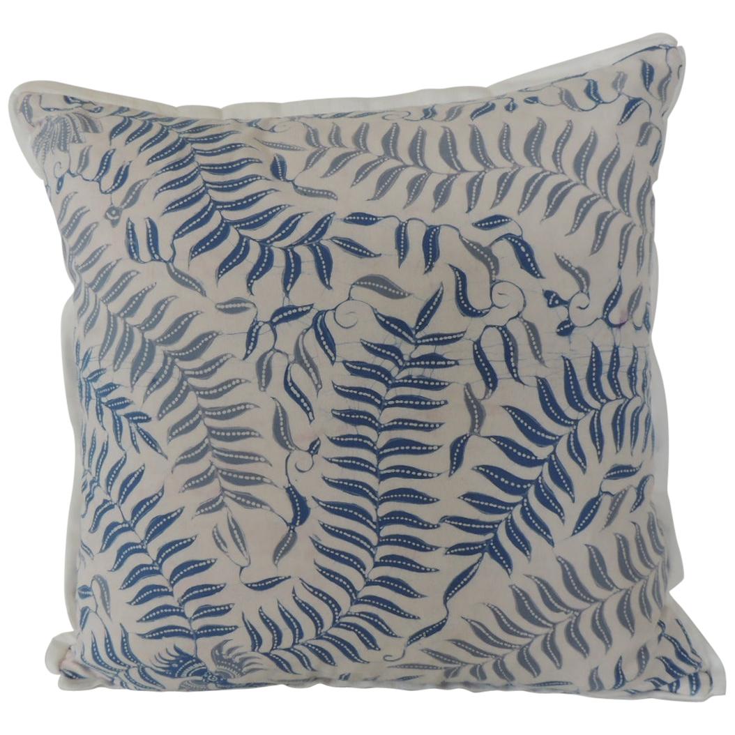 Vintage Batik Blue and White Petite Decorative Pillow