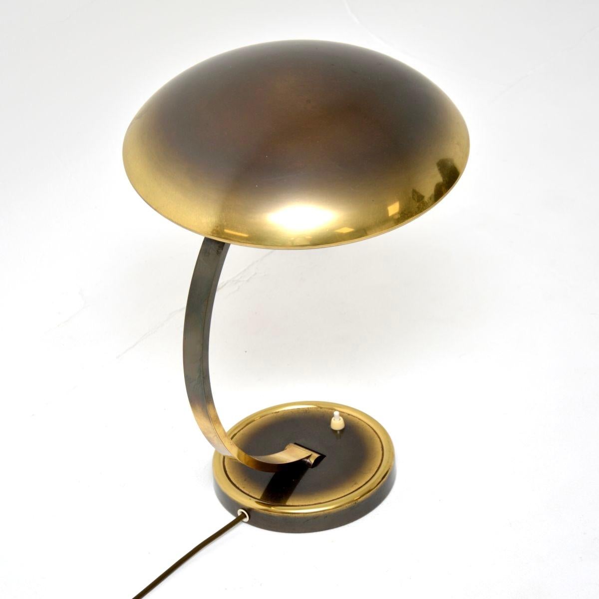 Vintage Bauhaus Brass Desk Lamp by Christian Dell for Kaiser Leuchten en venta 1