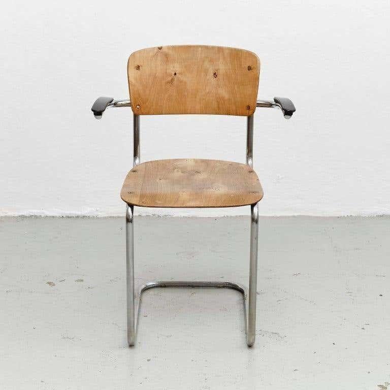 Bauhaus-Stuhl von Unknown Designer, Gispen, Holland, um 1930 (Niederländisch) im Angebot