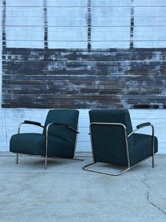 Tumbonas vintage Bauhaus cromadas - un par