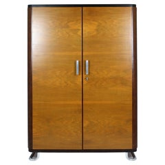 Armoire en acier tubulaire chromé Bauhaus de Hynek Gottwald, années 1930