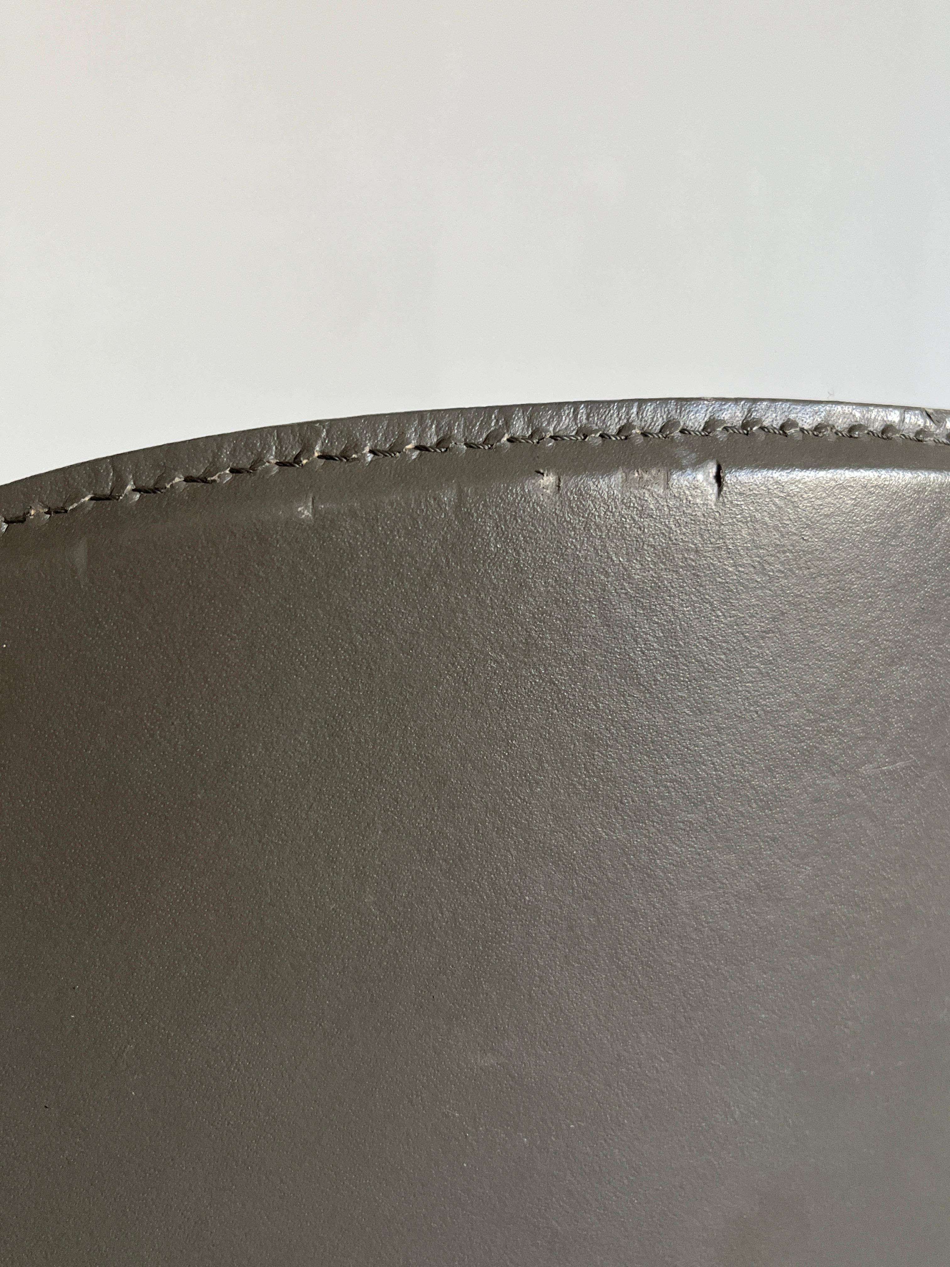 Vintage Bauhaus Design Steel and Grey Faux Leather Armchair, Effezeta, 80s Italy 6