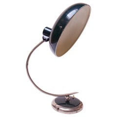 Vintage Bauhaus Metal and Chrome Table Lamp after Christian Dell