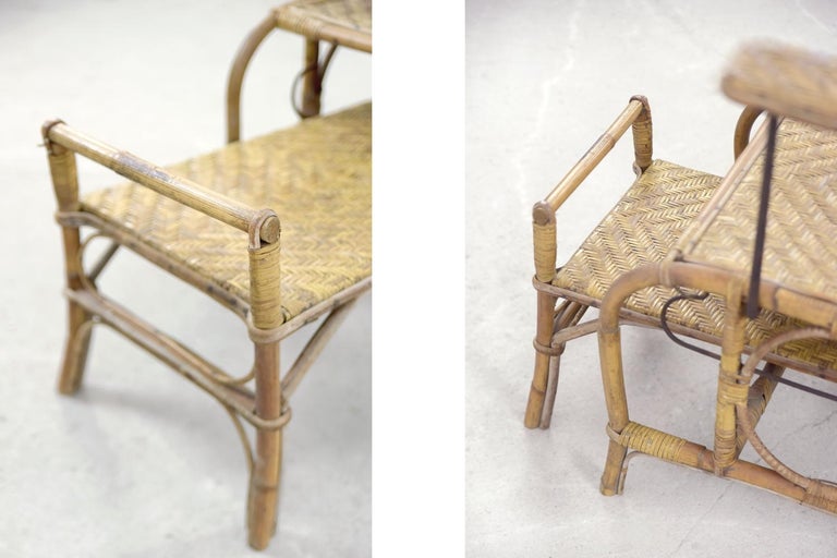 Vintage-Stuhl aus Rattan und Bambus im Bauhaus-Stil mit Ottomane von Erich  Dieckmann, 1930er Jahre im Angebot bei 1stDibs Deutschland | bambusstbe  bauhaus, bauhaus bambusstbe, bambusrohre bauhaus