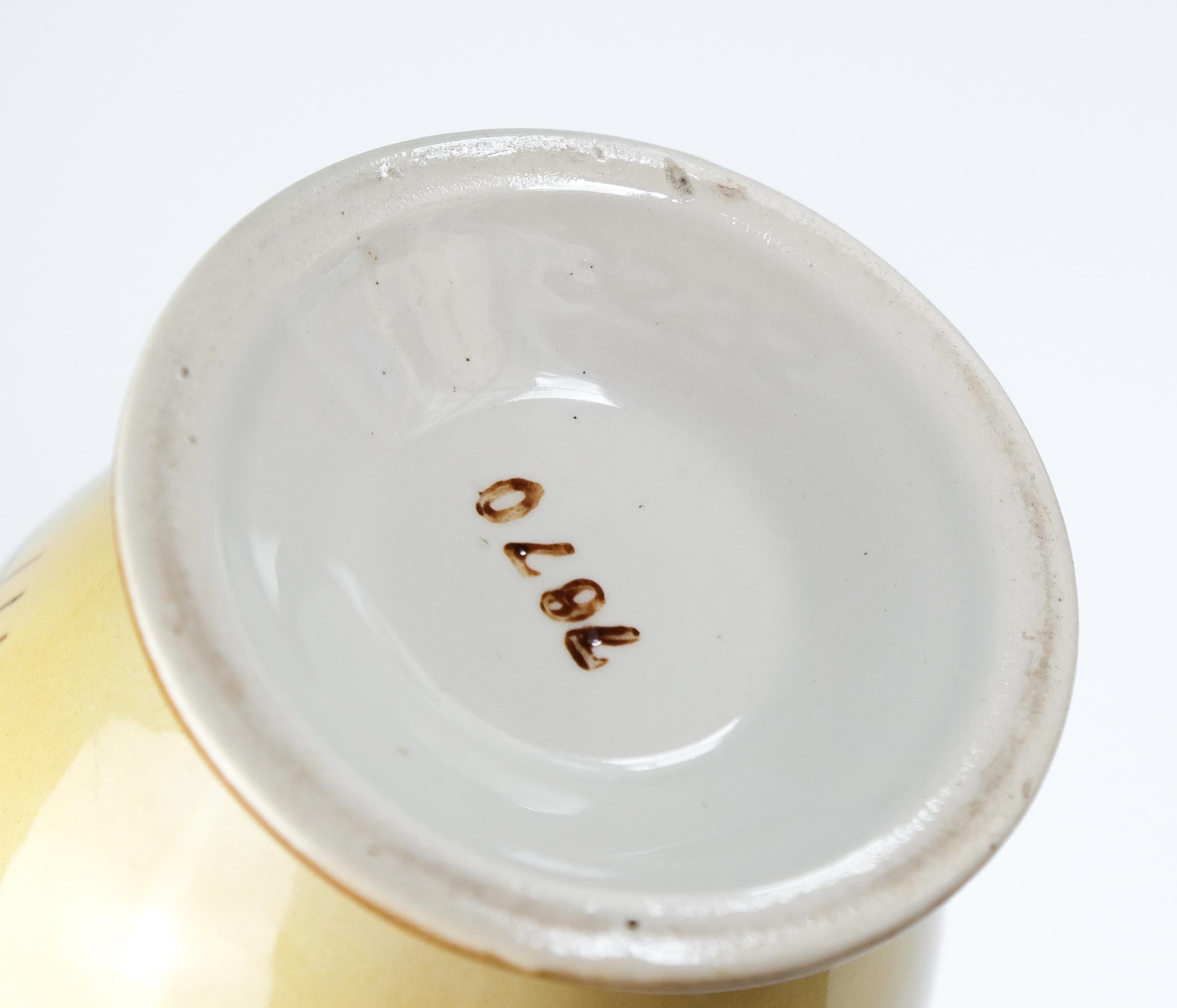 Vintage Bauhaus 'Spritzdekor' Airbrushed Ceramic Vase, Germany 1940s For Sale 5