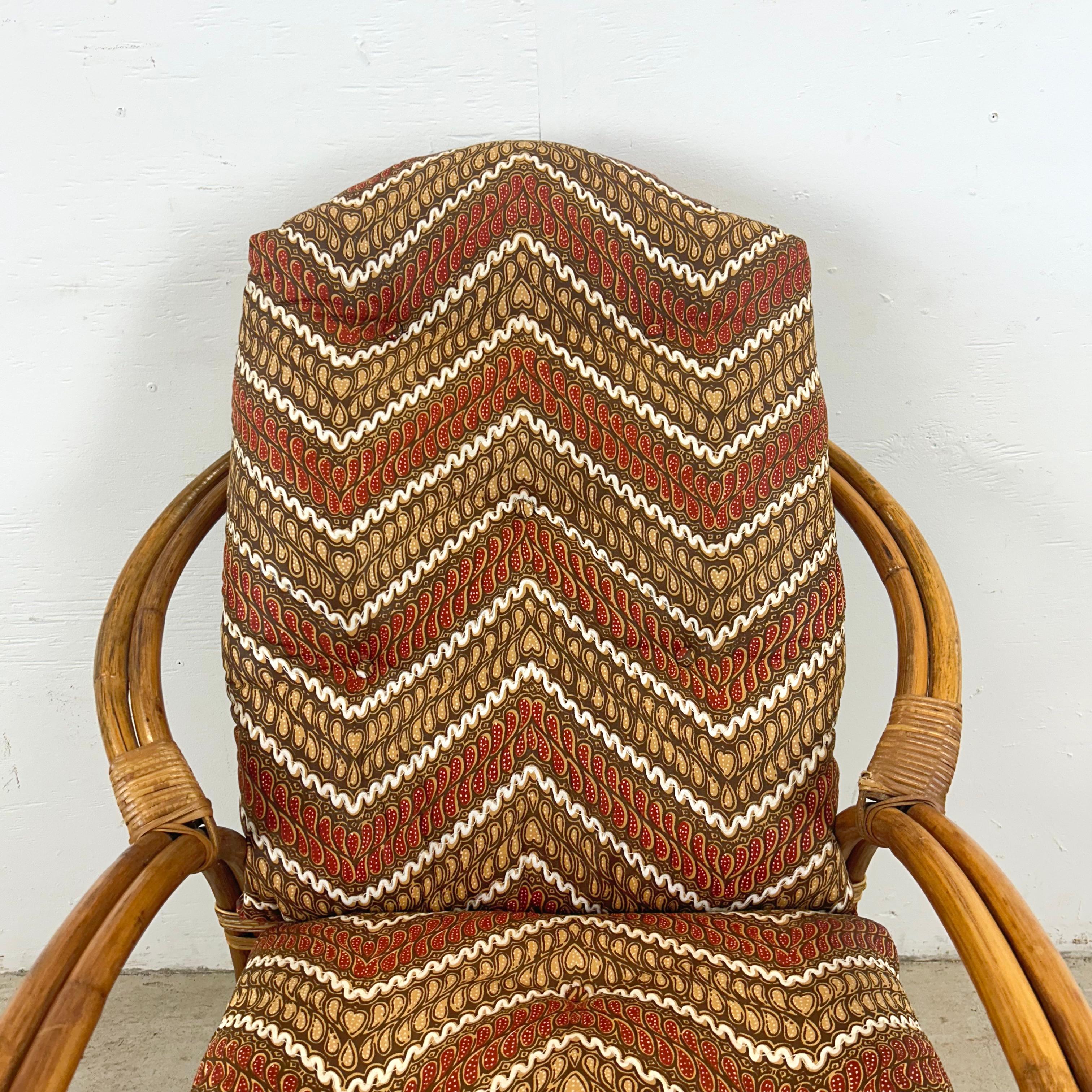Vintage Bauhaus Wicker Garden Chair With Lounger 8