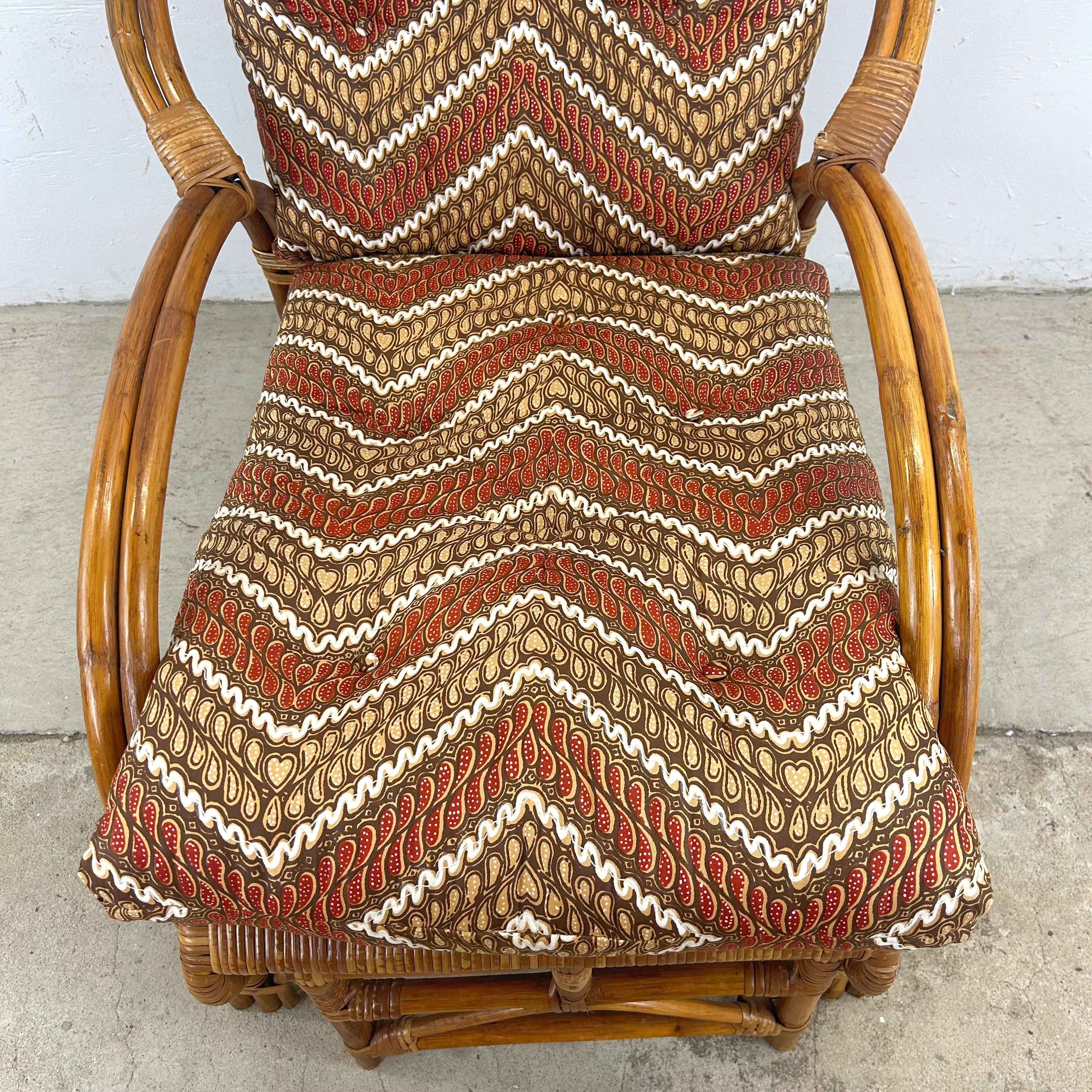 Vintage Bauhaus Wicker Garden Chair With Lounger 9