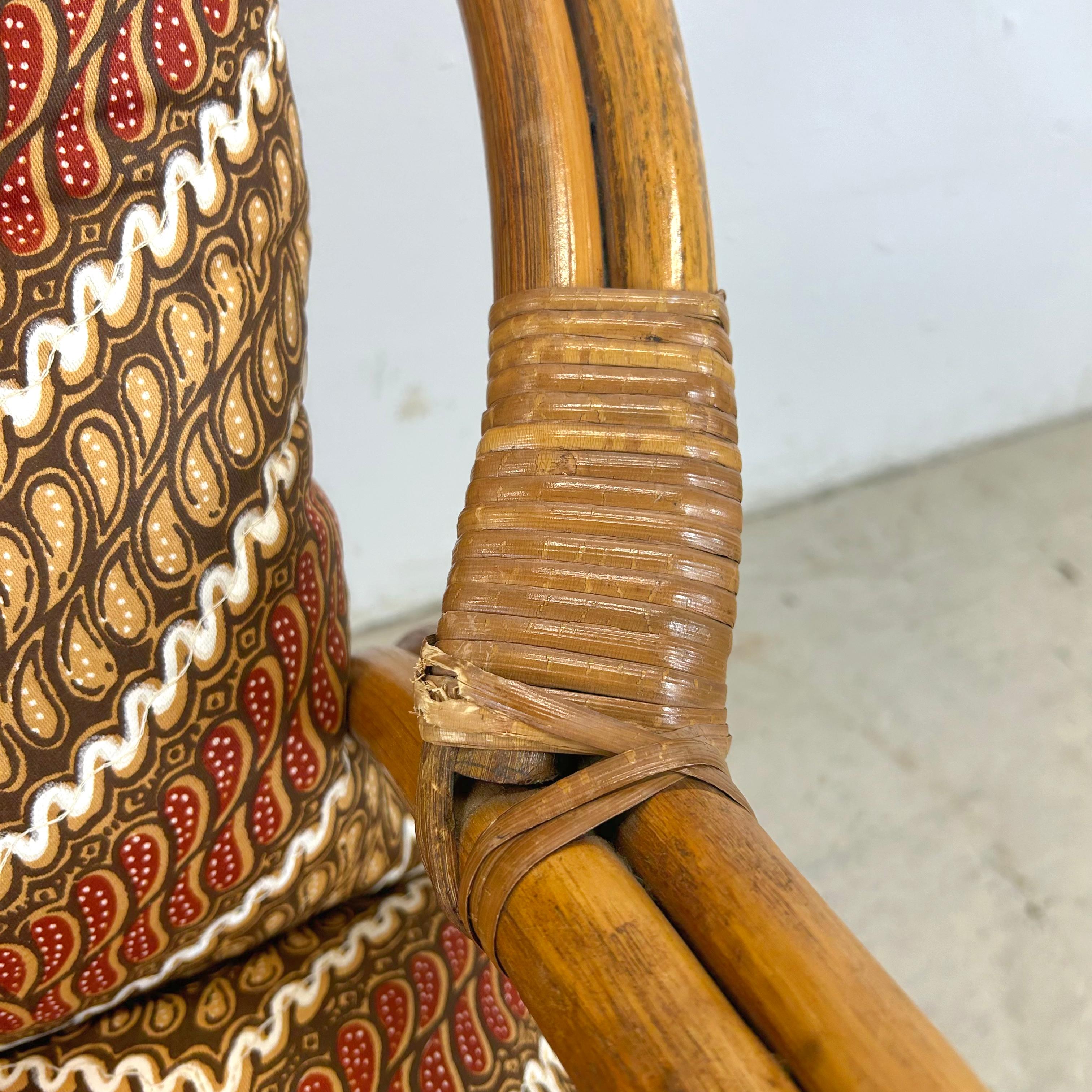 Vintage Bauhaus Wicker Garden Chair With Lounger 10