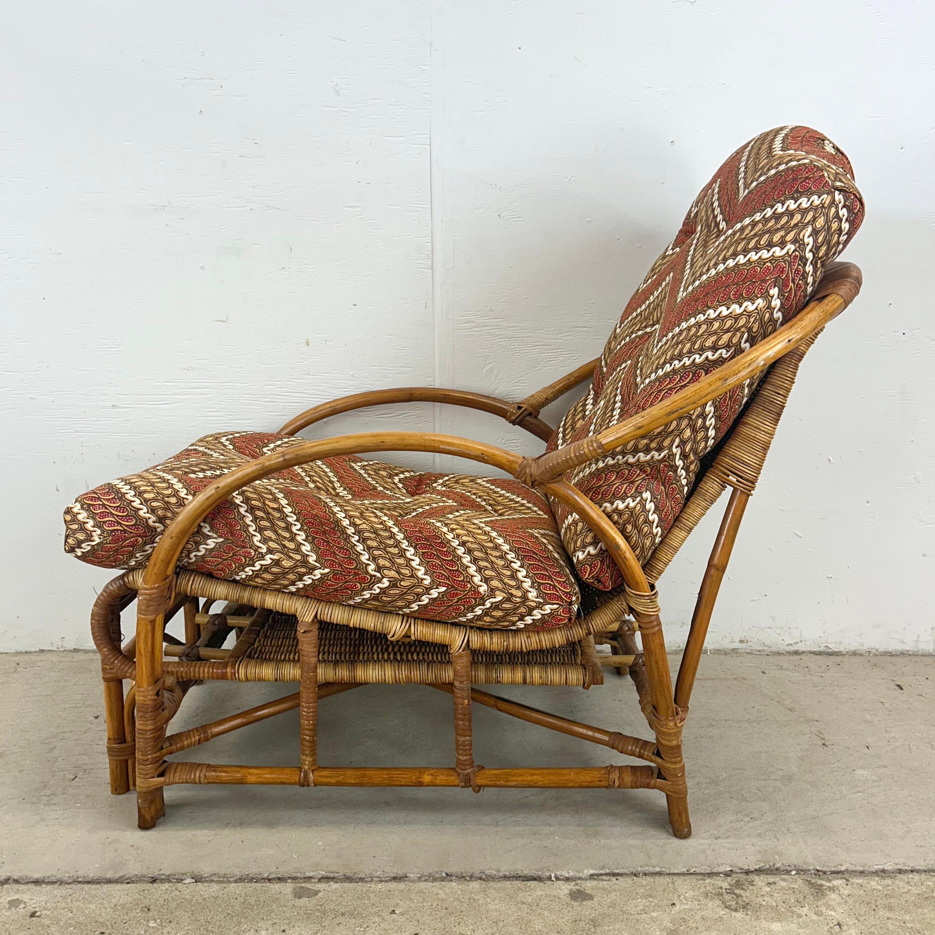Other Vintage Bauhaus Wicker Garden Chair With Lounger