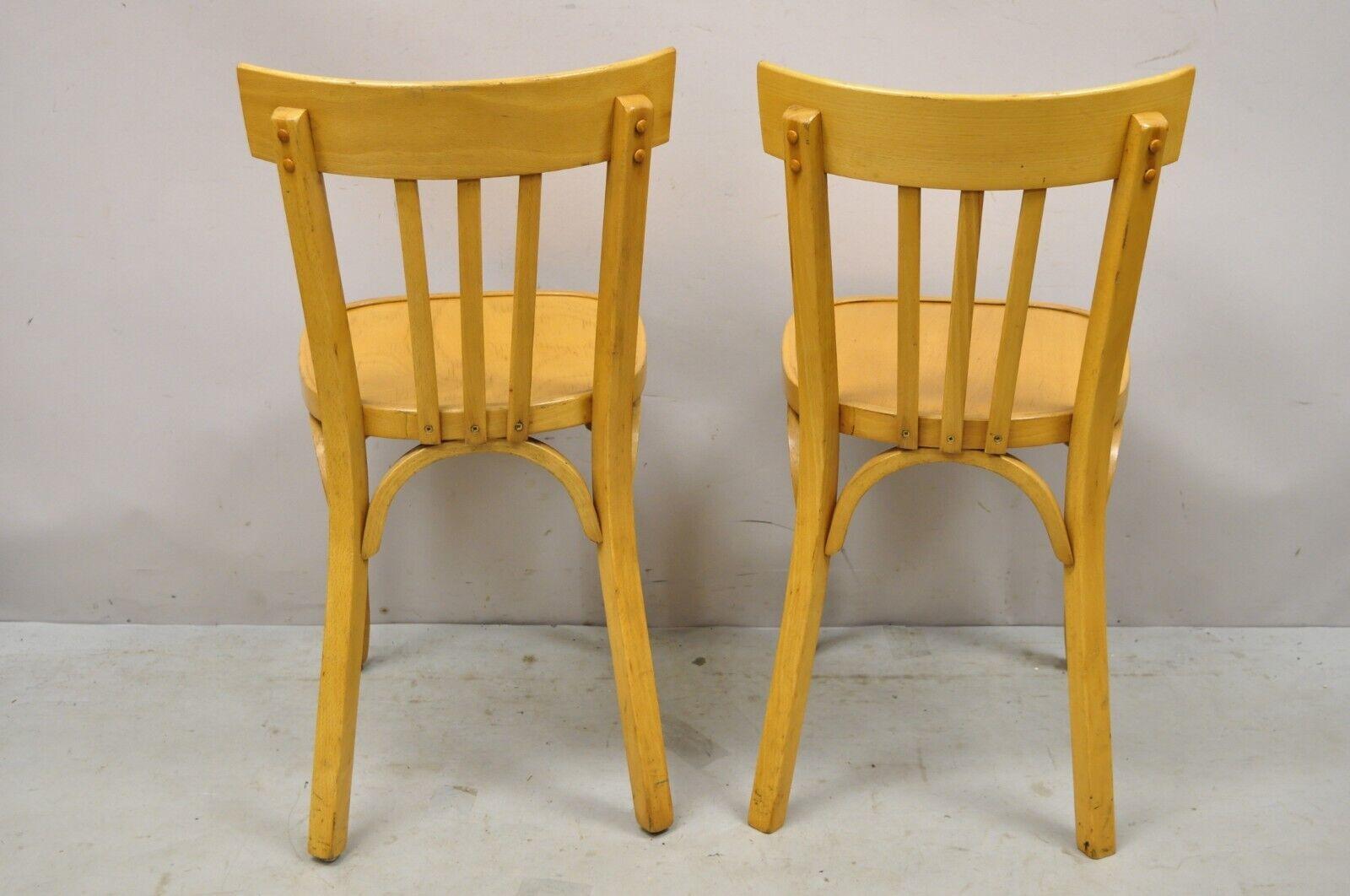 Vintage Baumann 83 Parisian Bistro Bentwood Dining Chairs, Set of 6 For Sale 3