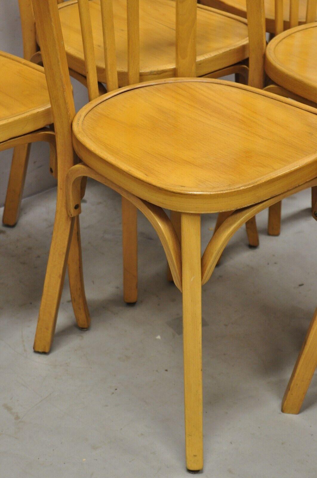 Vintage Baumann 83 Parisian Bistro Bentwood Dining Chairs, Set of 6 For Sale 4