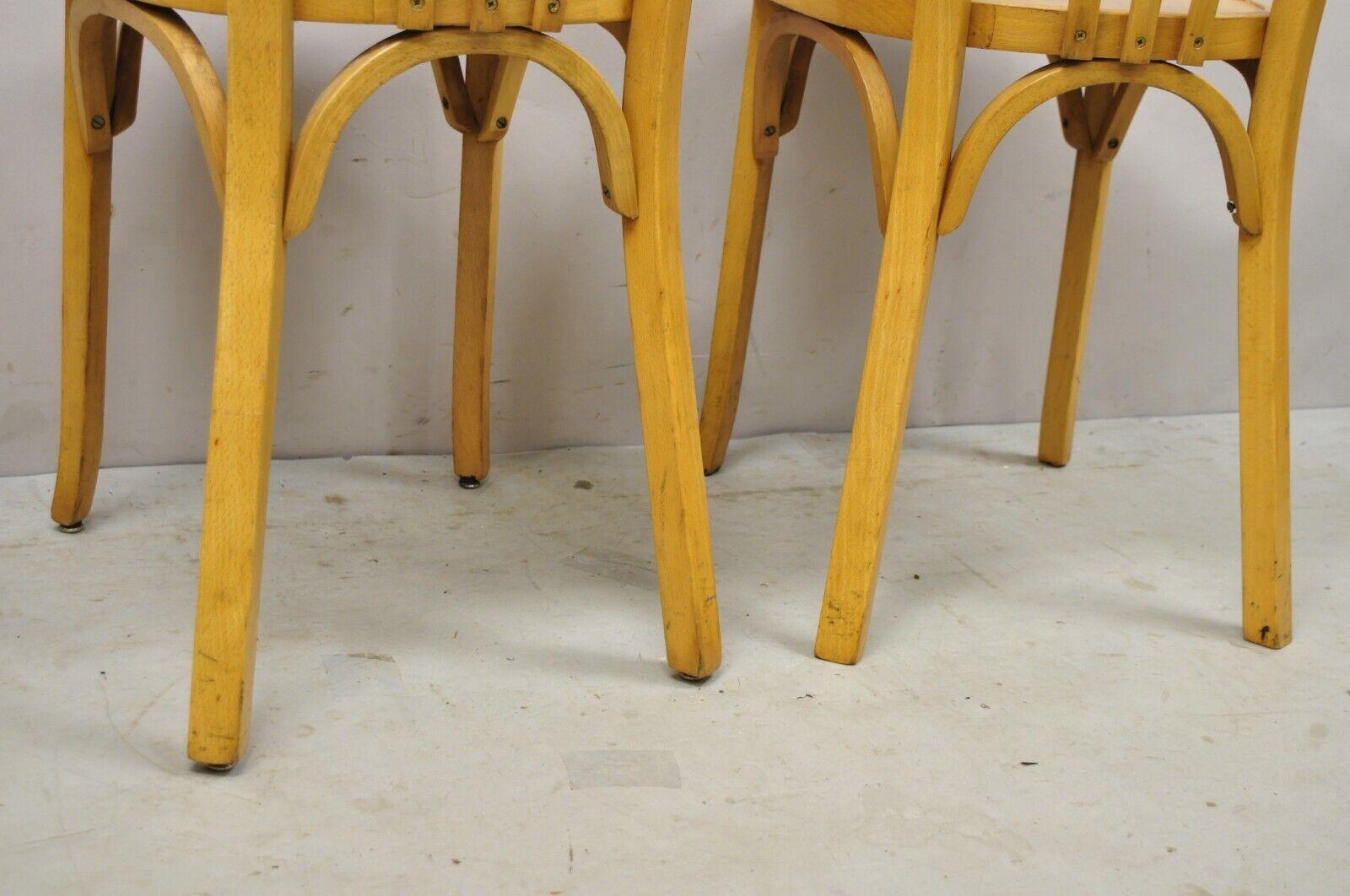 Vintage Baumann 83 Parisian Bistro Bentwood Dining Chairs, Set of 6 In Good Condition For Sale In Philadelphia, PA