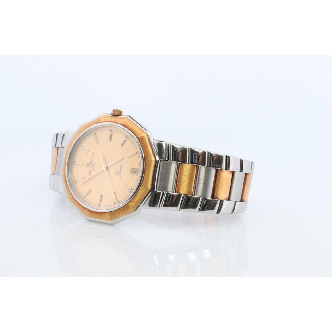 Vintage Baume- und Mercier-Uhr. Baume Mercier 5131.3 Riviera Gelbgold im Angebot 4