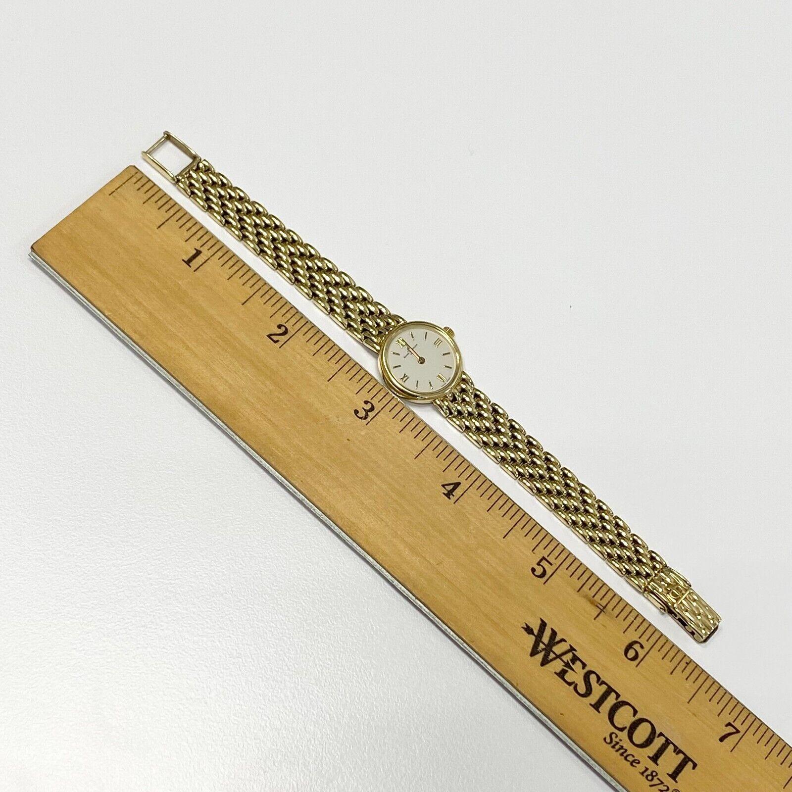 Women's or Men's Vintage Baume & Mercier 14k Solid Yellow Gold Analog Mesh Style Watch
