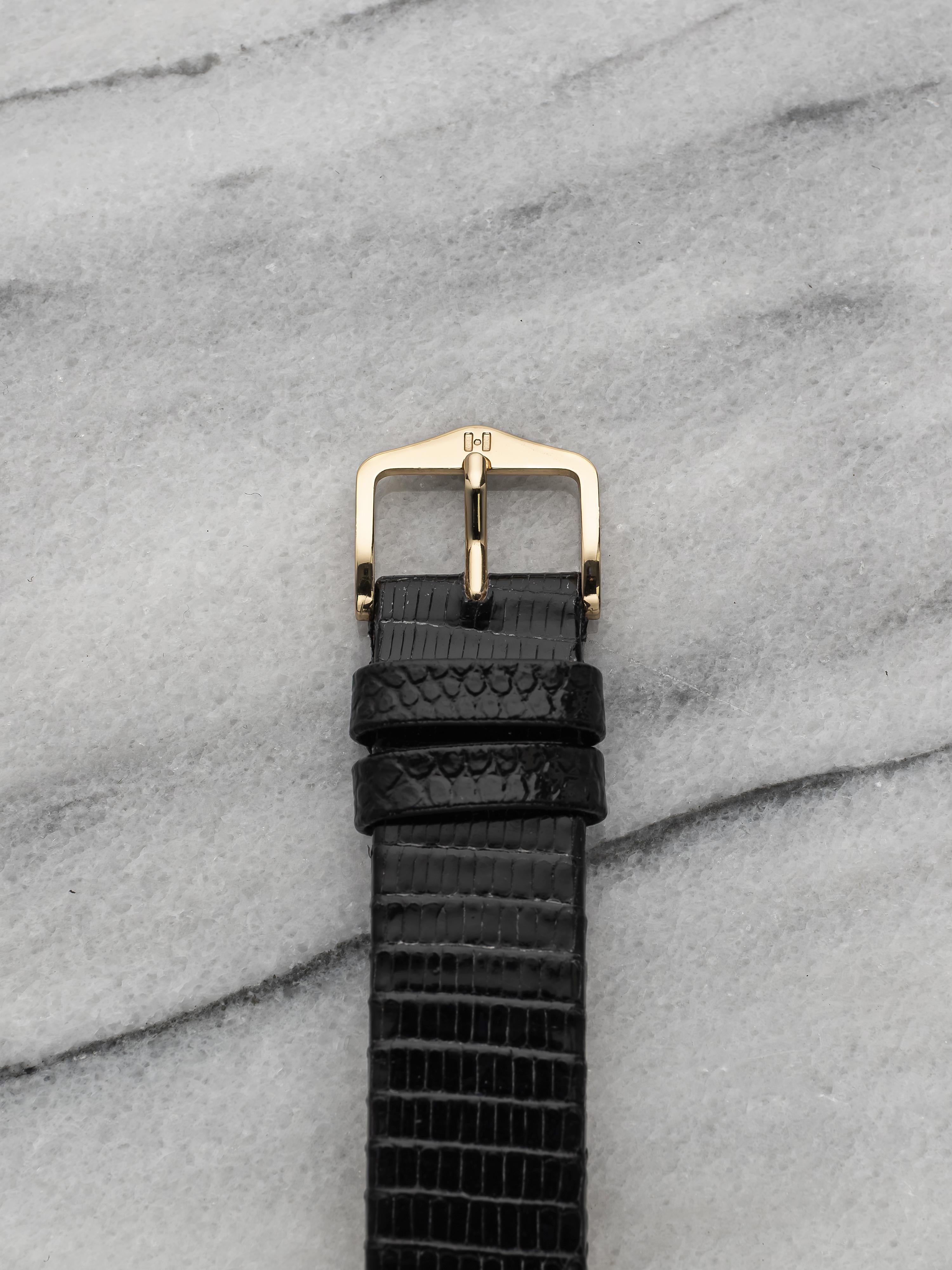 Vintage Baume & Mercier 18K Yellow Gold 1970s Champagne Tiffany & Co Dial Manual en vente 1