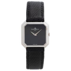 Used Baume & Mercier Dress Watch, 18K White Gold, Black Onxy Dial, 1980's