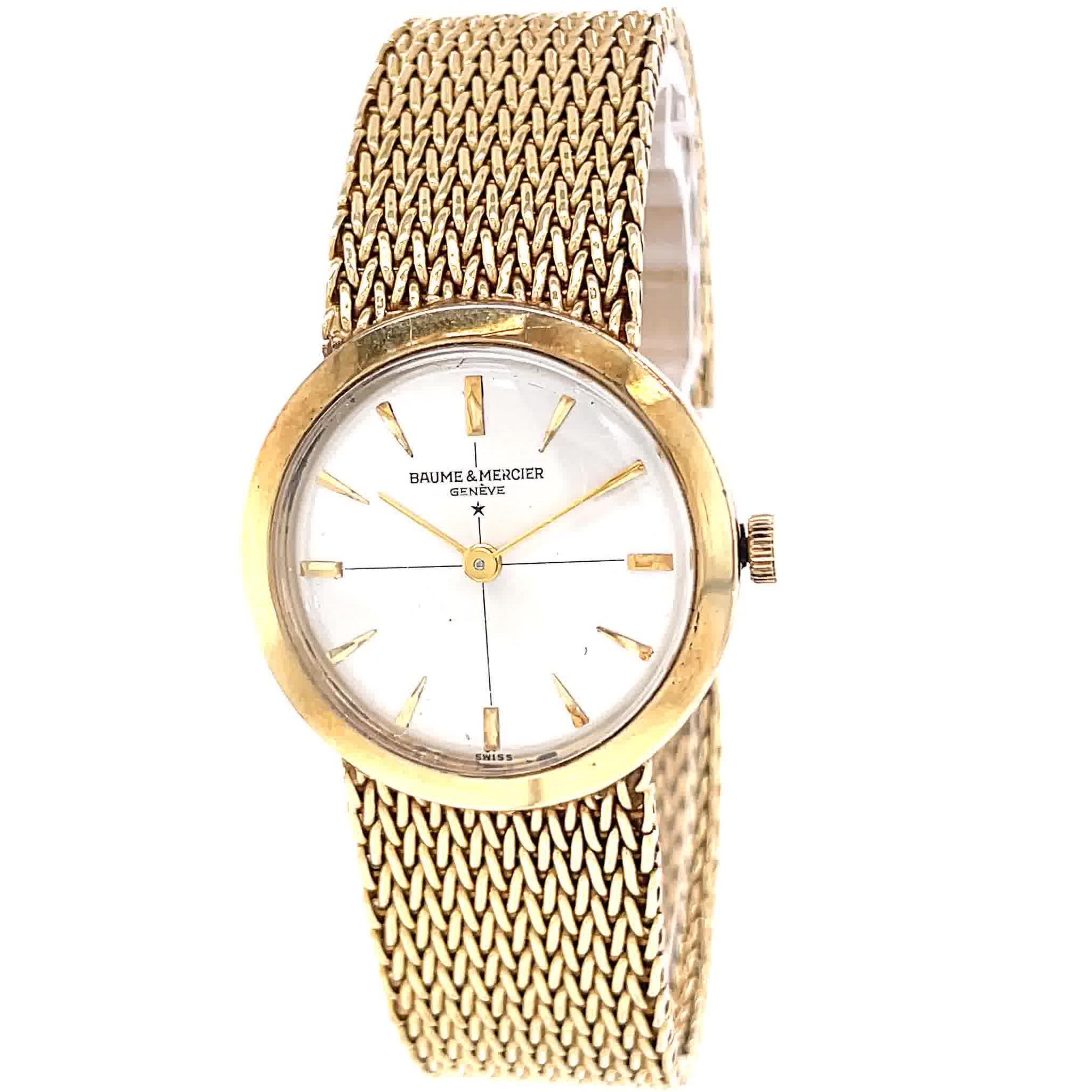Vintage Baume & Mercier Gold Uhr im Zustand „Hervorragend“ in Beverly Hills, CA