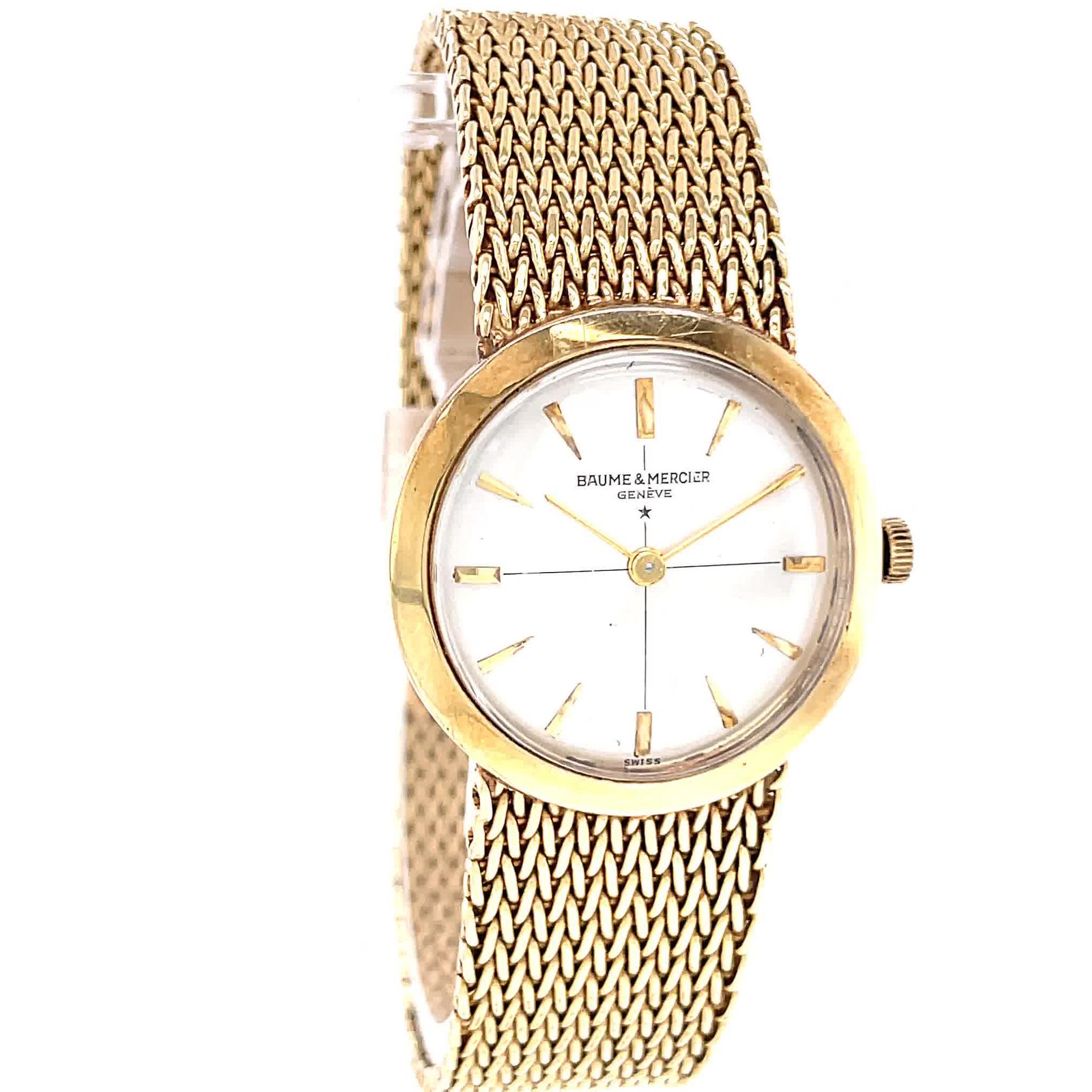 Vintage Baume & Mercier Gold Uhr für Damen oder Herren