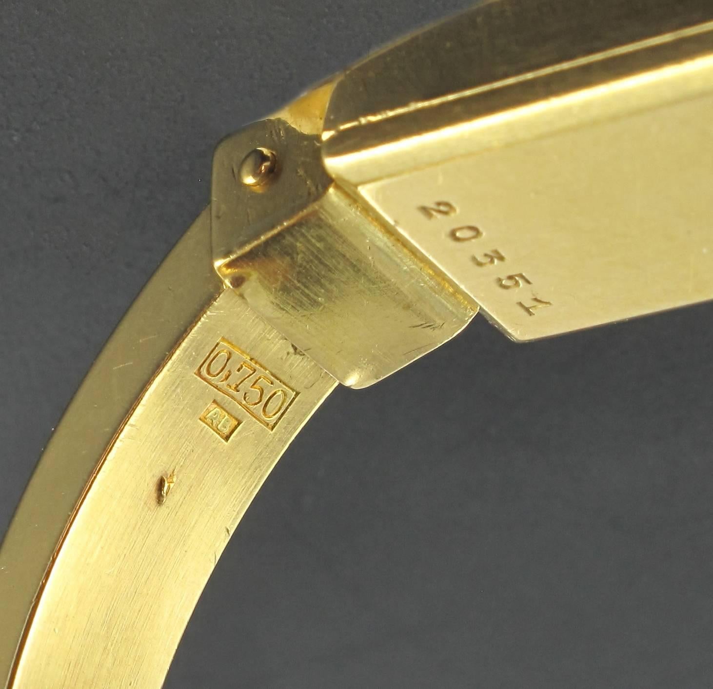 Montre-bracelet vintage Baume & Mercier pour dames en or jaune 18 carats 5