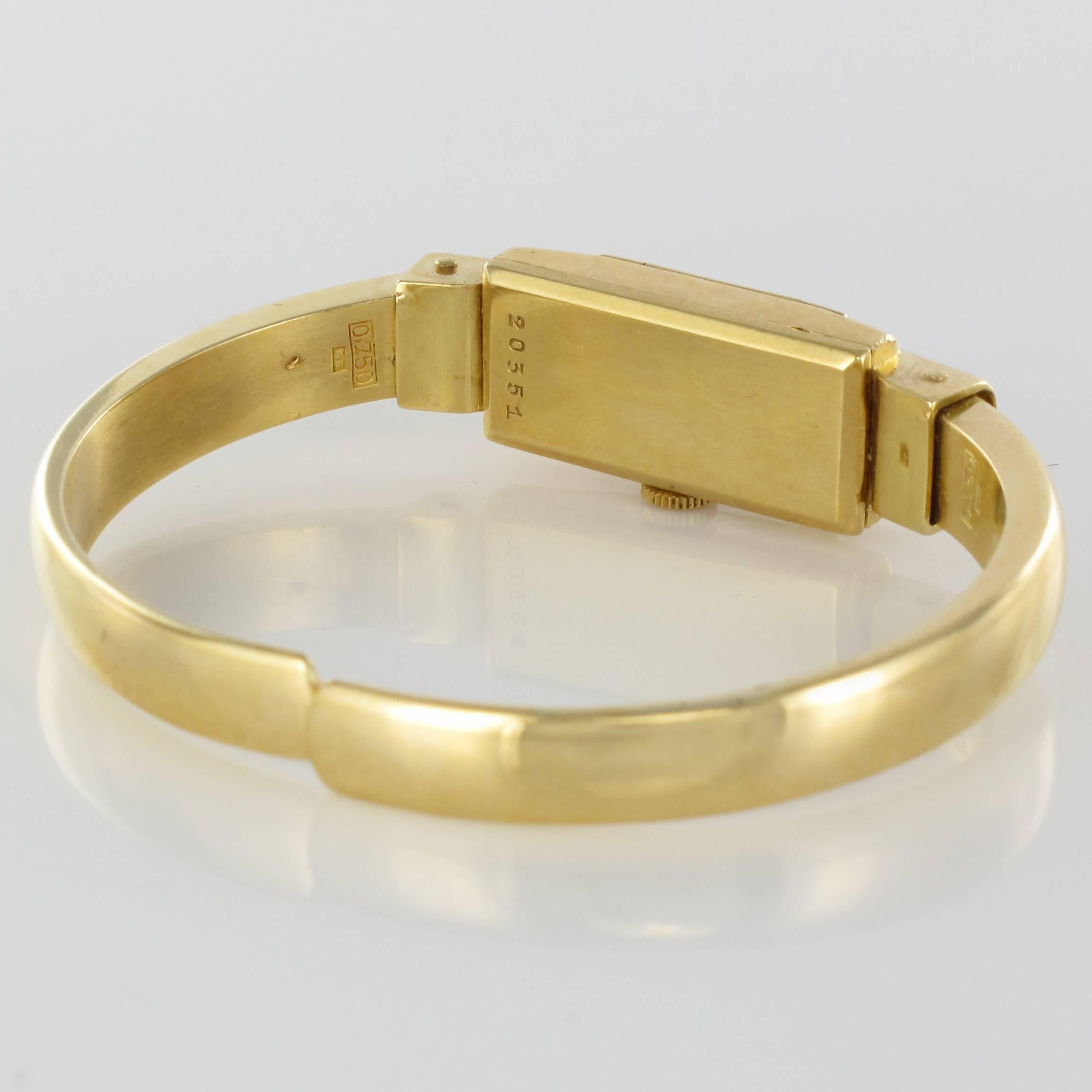 Montre-bracelet vintage Baume & Mercier pour dames en or jaune 18 carats 4