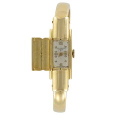 Vintage Baume & Mercier Ladies 18 Karat Yellow Gold Wristwatch