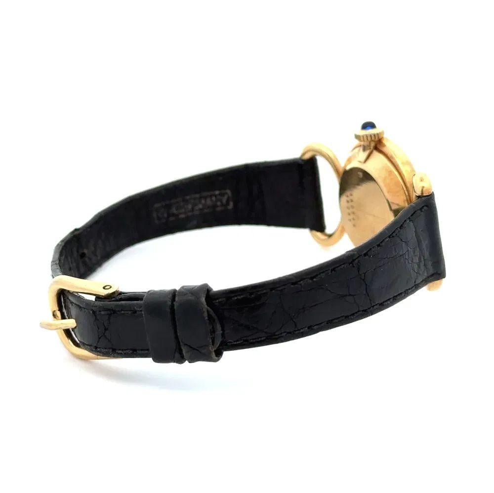 Women's Vintage BAUME & MERCIER Lapis Lazuli Manuel Wind Gold Wristwatch For Sale