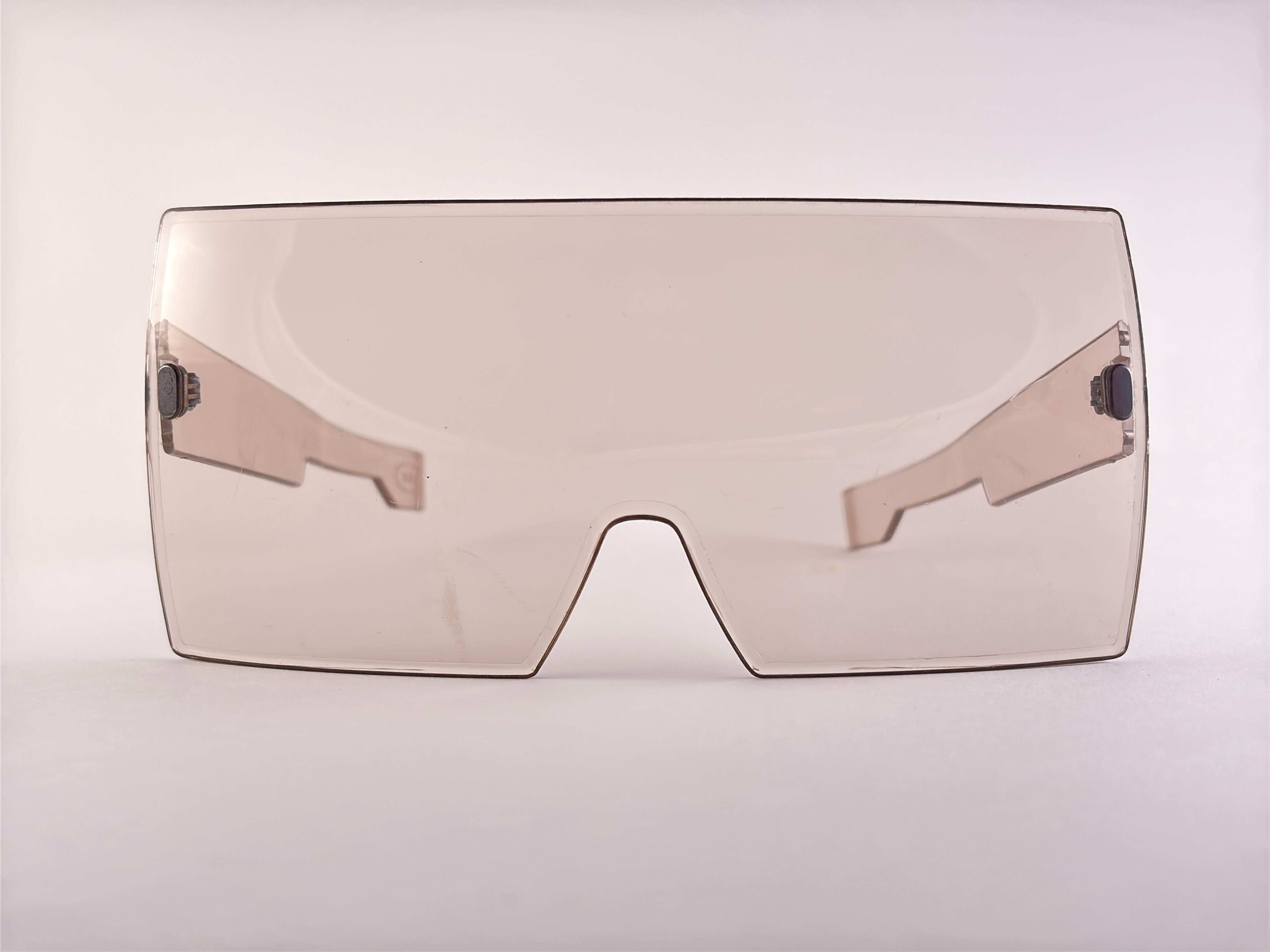 Vintage Bausch & Lomb 1960'S SHELLS Gafas de sol sobredimensionadas marrones B&L Usa en venta 4