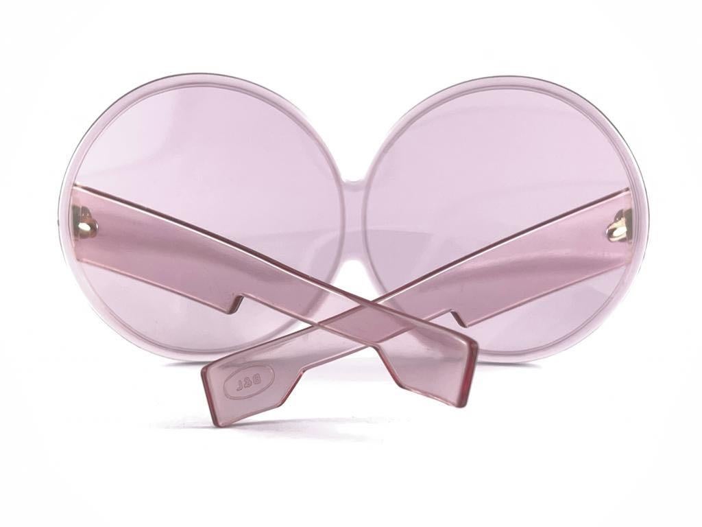 Vintage Bausch & Lomb 1960'S SPACE AGE Lilac Uber Oversized Sunglasses B&L Usa For Sale 2