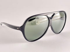 Vintage Bausch & Lomb Belhurst Black Grey Lens Made in USA Sunglasses