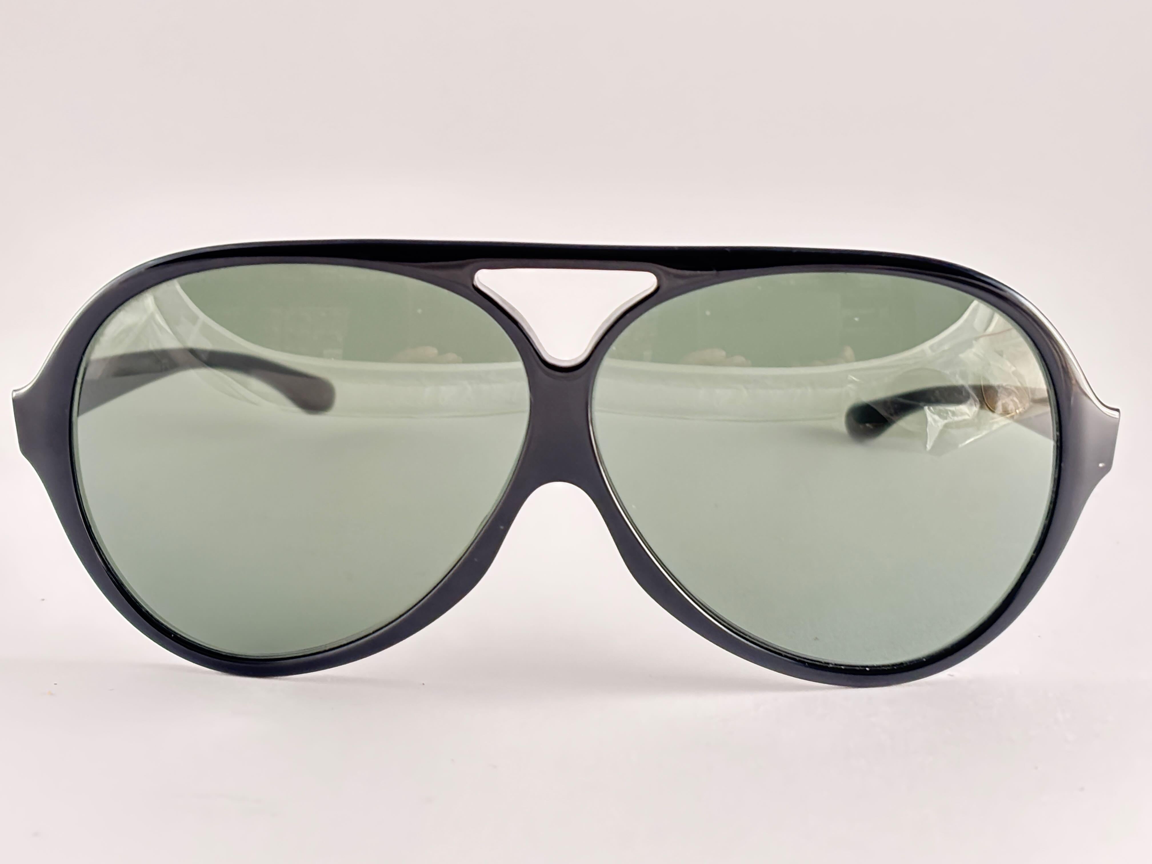 Vintage Bausch & Lomb Belhurst Schwarz-graues Lens Made in USA Sonnenbrille, hergestellt in USA im Angebot 3
