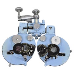 Vintage Bausch & Lomb Optical Blue Refraktor Phoropter Medizinische Augenuntersuchung Maschine