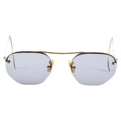 Bausch & Lomb lunettes de soleil vintage de collection en or 12 carats sans monture, années 1940