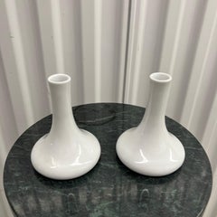 Paire de vases à bourgeons vintage Bauscher Weiden Allemagne conçus pour Pan Am