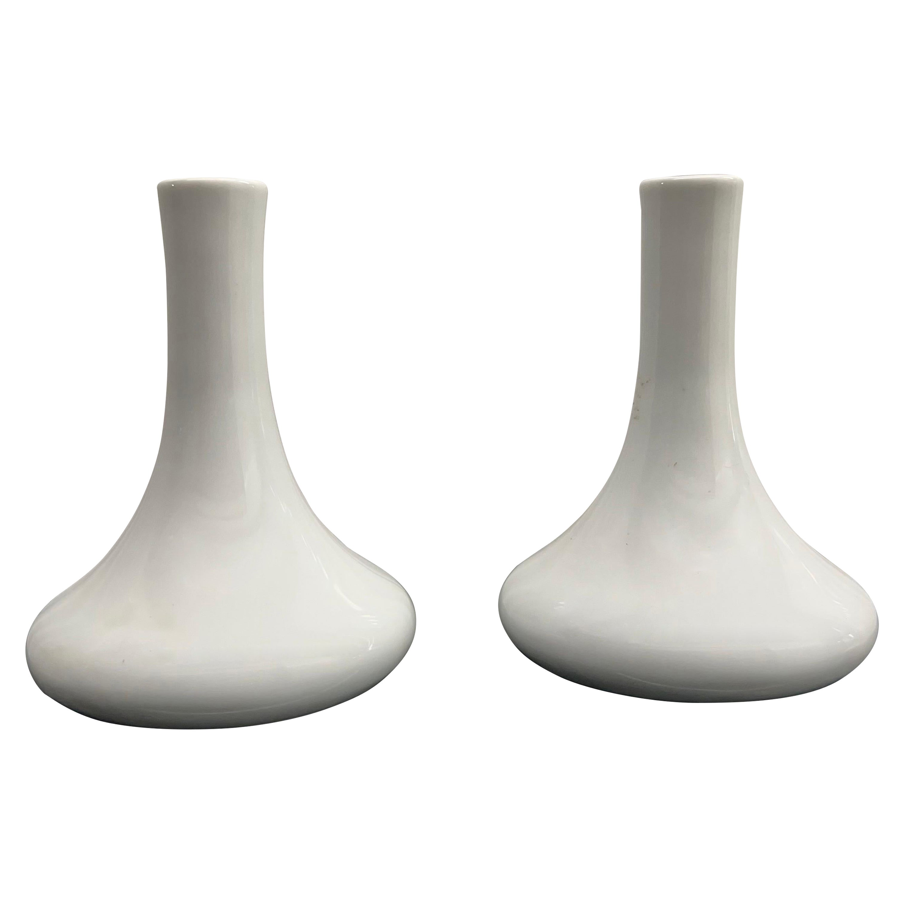 Vintage Bauscher Weiden Alemania Jarrones para capullos diseñados para Pan Am - un par