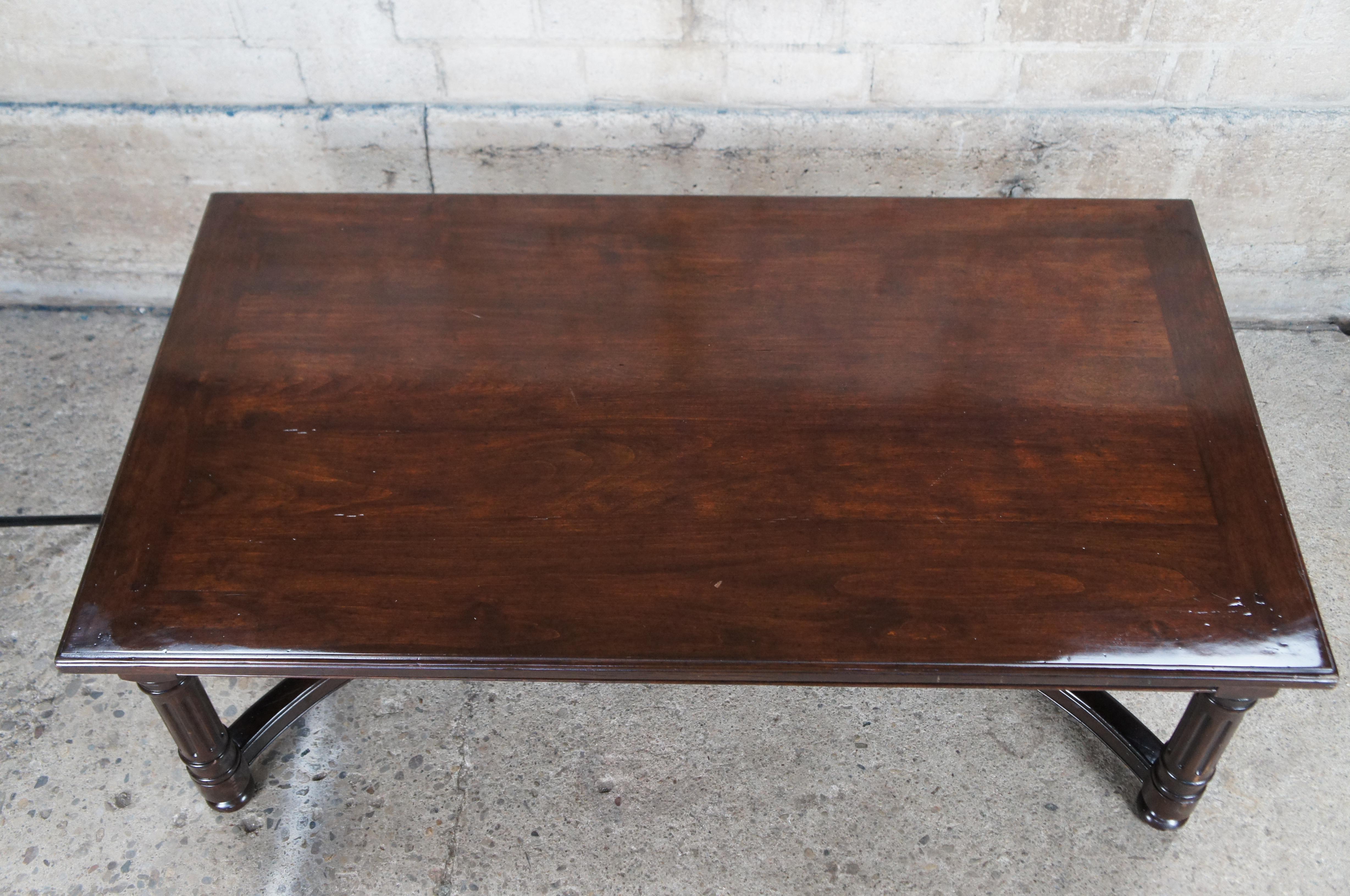 20th Century Vintage Bausman Rectangular Benchmade Coffee Cocktail Table Walnut Finish
