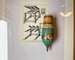 Vintage Bavarian KUMPF Wooden Wall Vase, Traditional Folk Art 1970s, Germany