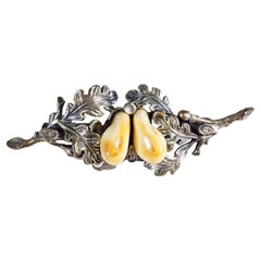 Vintage Bavarian Traditional Costume Jewelry Brooch, Bavaria ca. 1950s