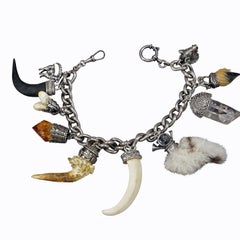 Vintage Bavarian Traditional Costume Jewelry Charivari with Hunting Pendants