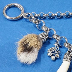 Vintage Bavarian Traditional Costume Jewelry Charivari with Hunting Pendants