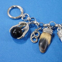 Bavarianischer traditioneller Kostüm-Schmuck-Charivari mit Jagd-Anhängern, Vintage