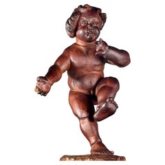 Used Bavarian Wood Carving of the Infant Bacchus