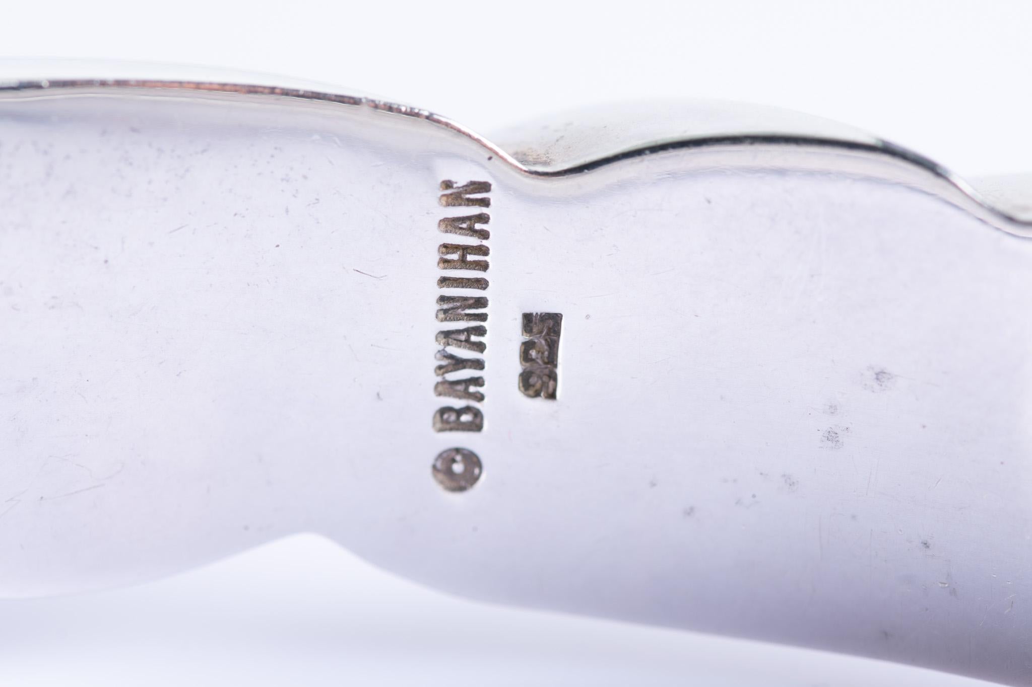 Vintage Bayanihan Sterling Silver Wave Bangle For Sale 5