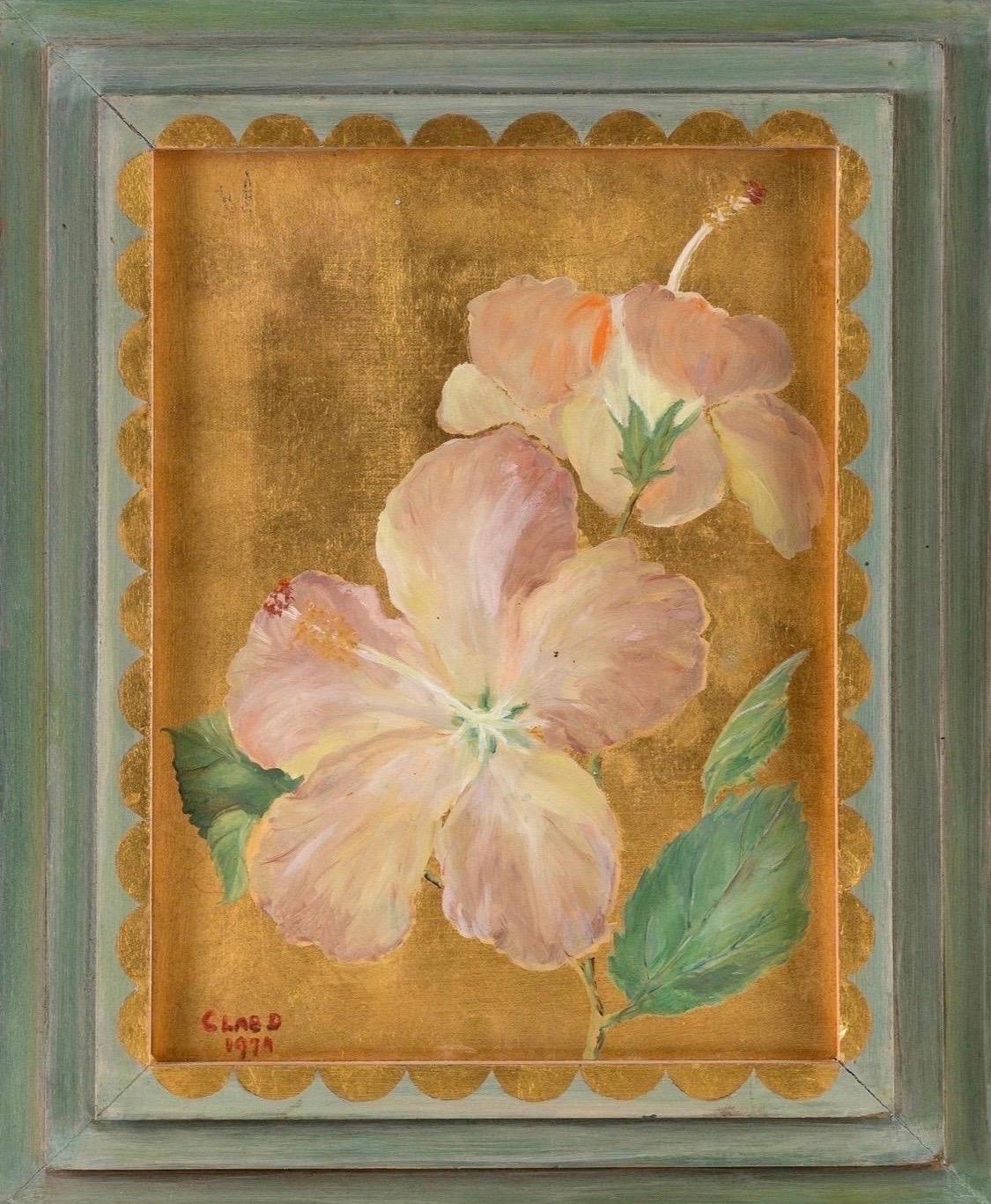Óleo sobre lienzo Vintage Beach Firmado Gladys Nantucket ~ Bermudas Estadounidense en venta