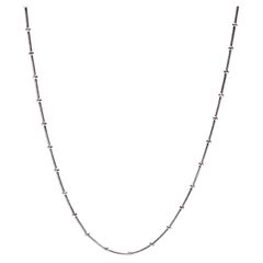  Used Bead Chain, 18K White Gold, Snake Chain, Skinny Pendant Chain