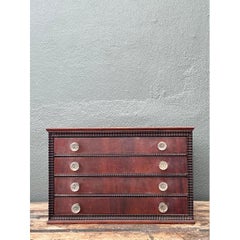 Vintage Bead Trim Table Top Chest of Drawers